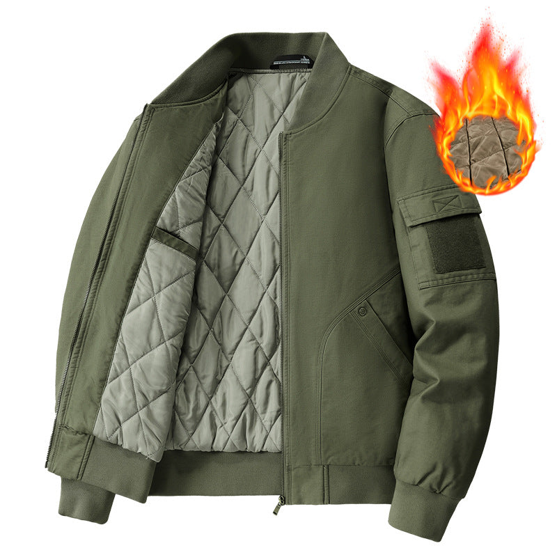 Herren Stylische Überjacke mit warmem Innenfutter Drune