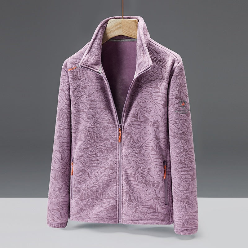 Damen Fleecejacke mit floralem Muster Drune