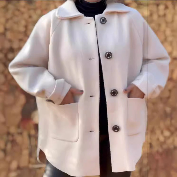 Damen Übergangsjacke mit großem Kragen und praktischen Taschen Drune