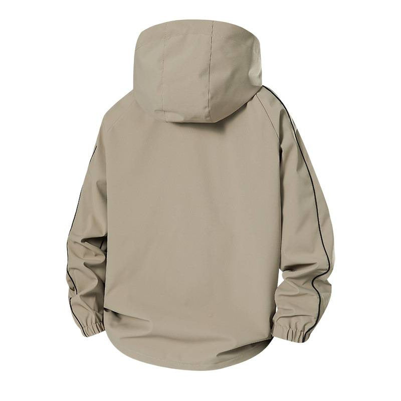 Herren Leichte Softshell-Outdoorjacke mit Kapuze, elastischen Bündchen und durchgehendem Reißverschluss Drune