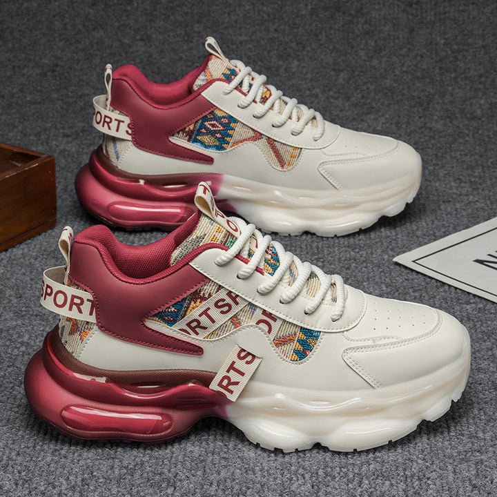 Damen Plateau-Sneaker mit voluminöser Sohle und gewebten Ethno-Details Drune