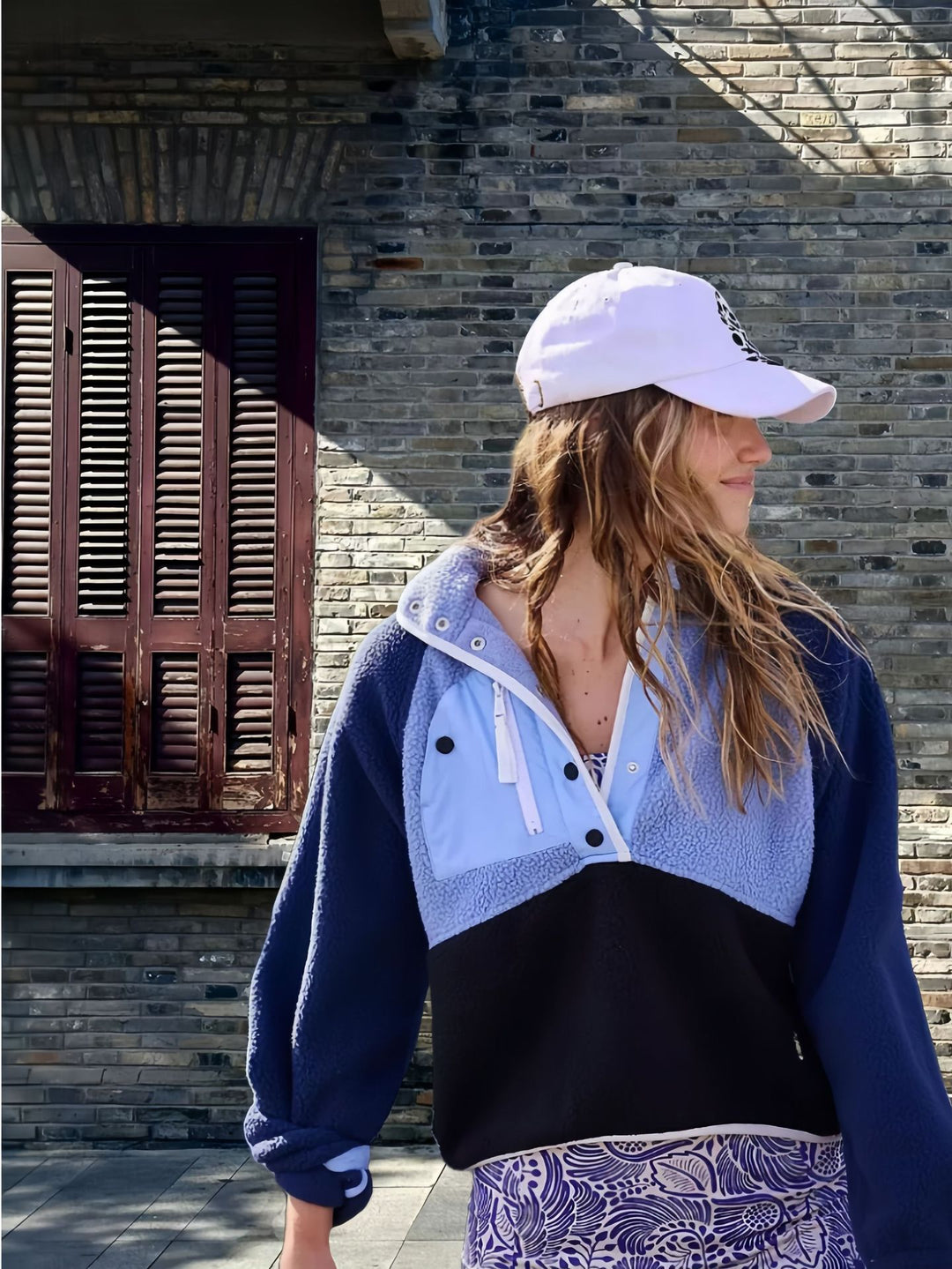 Damen Fleecejacke mit innovativem Reißverschluss und hohem Kragen Drune