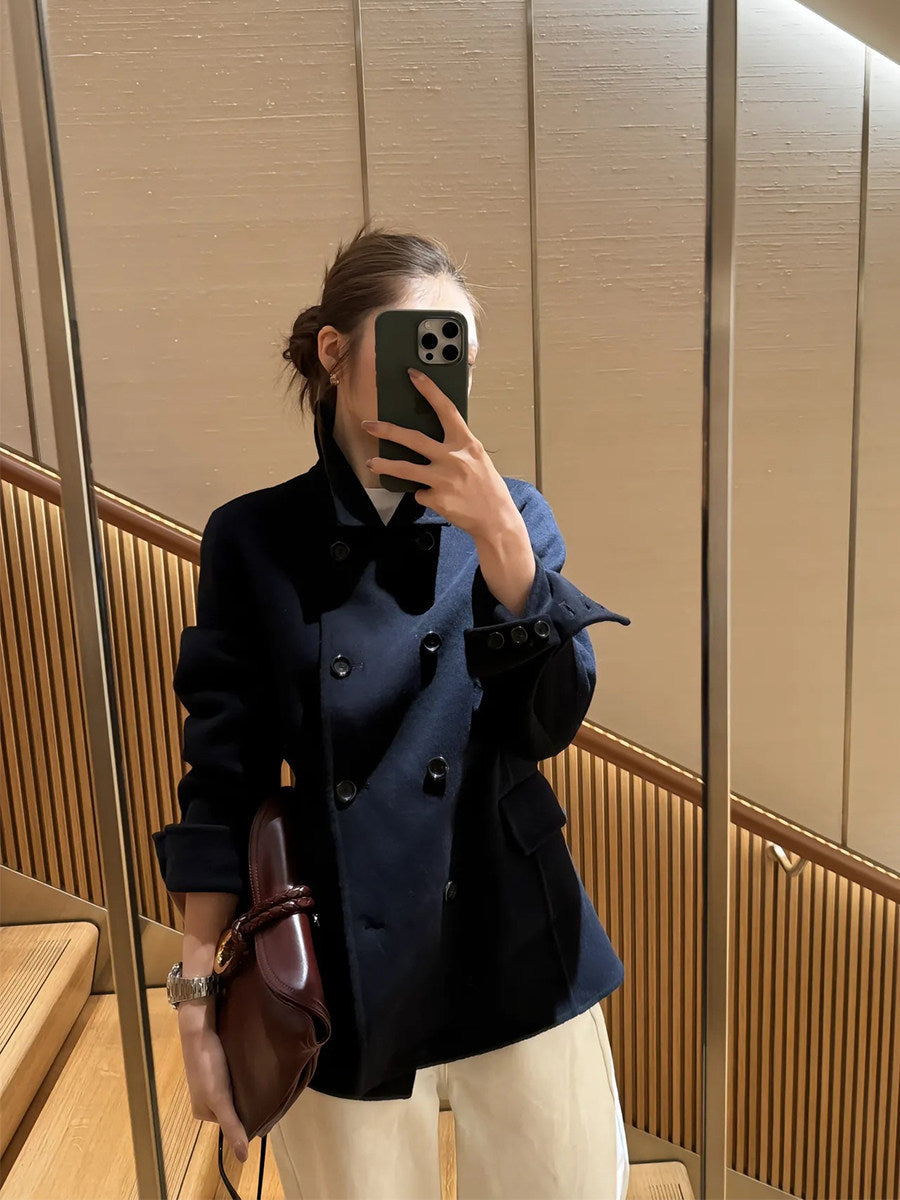 Damen Elegante doppeltbreasted Jacke Drune