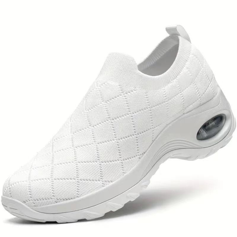 Damen Slip-On Strick-Sneaker mit Luftkissen und dämpfender Plateausohle Drune