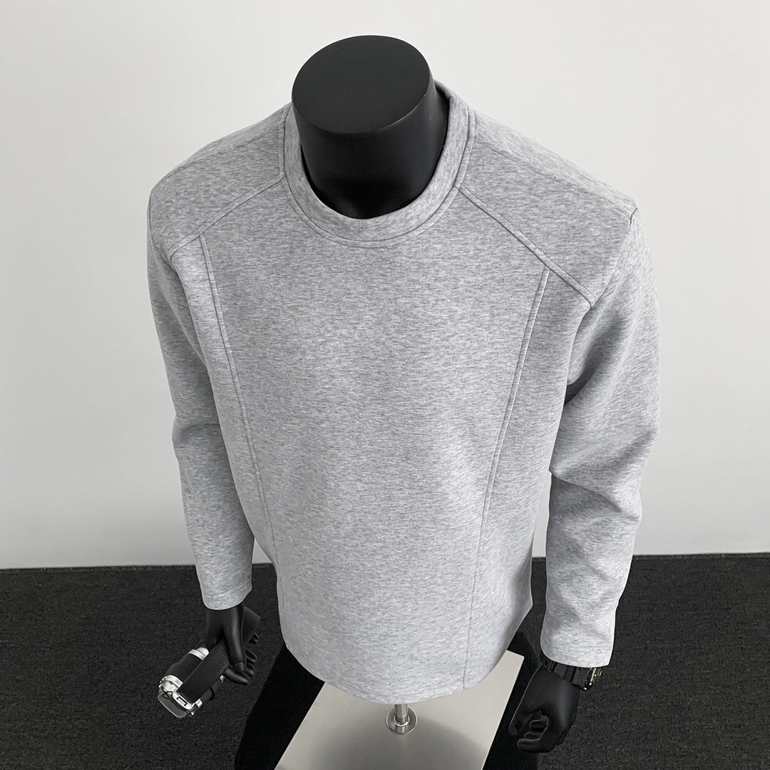 Herren Sweatshirt mit strukturierten Nahtdetails und Rundhalsausschnitt Drune