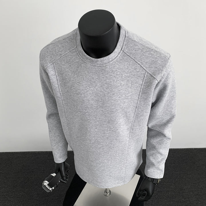 Herren Sweatshirt mit strukturierten Nahtdetails und Rundhalsausschnitt Drune