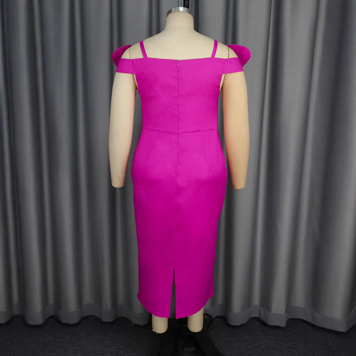 Damen Abendkleid mit auffälligen Rüschen und Glitzer-Details Drune