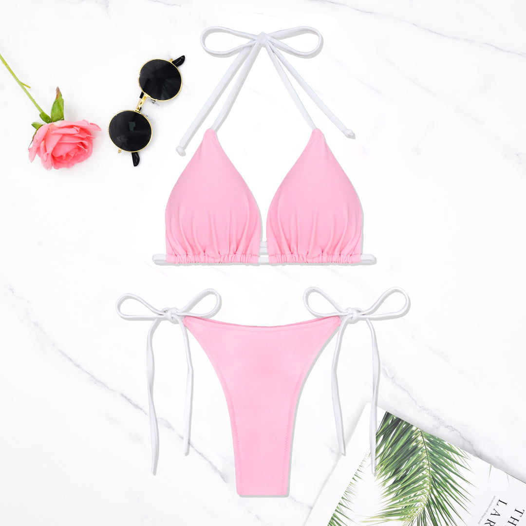 Damen Triangel-Bikini mit verstellbaren Bindebändern Drune