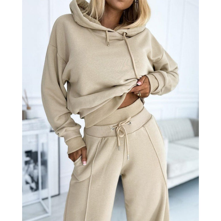 Damen Sportliches Lounge-Set mit weitem Schnitt und Kapuze Drune