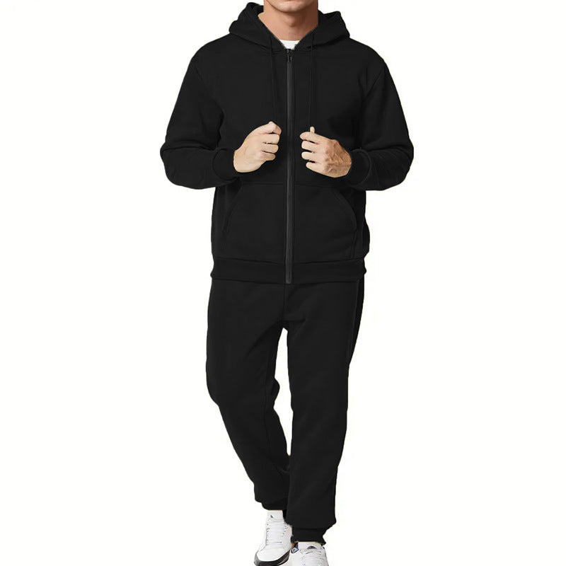 Herren nan zweiteiliges Zip-Hoodie und schmal zulaufende Jogginghose aus French Terry Drune