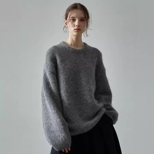 Damen Kuscheliger Oversize-Pullover mit weichem Material Drune