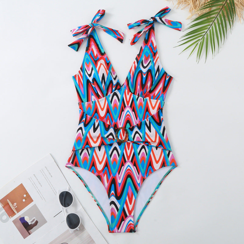 Damen Bikini-Set mit trendigem Wickelrock und knotendem Oberteil Drune