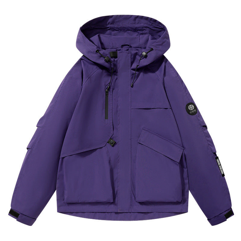Damen Utility-Softshelljacke mit Kapuze, wasserabweisender Membran und Multifunktionstaschen Drune