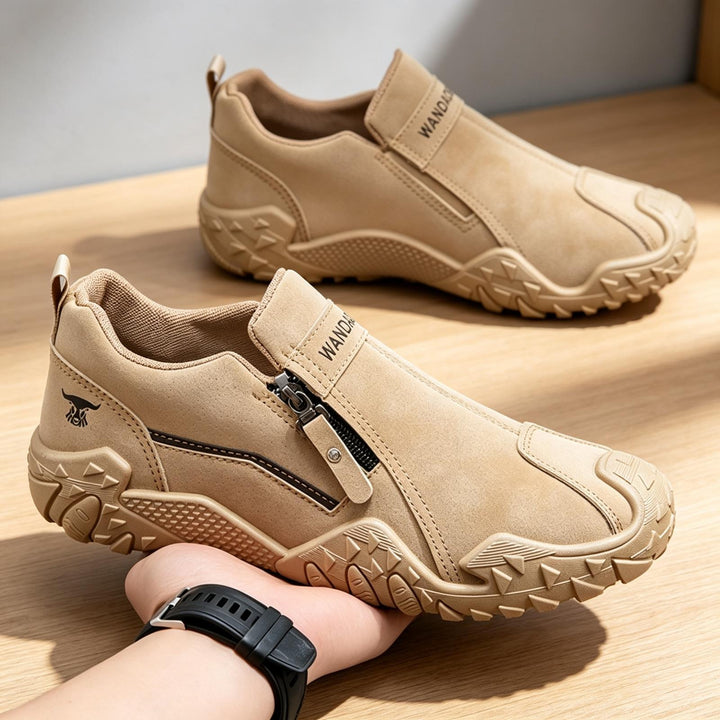 Herren Sportliche Slip-On Sneakers mit Zipper Drune
