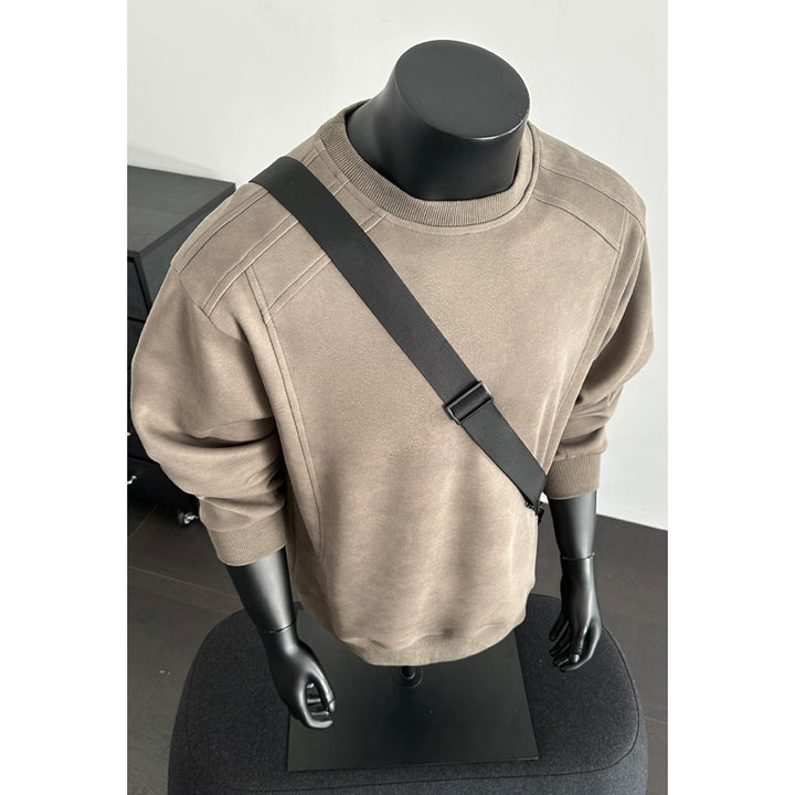 Herren Modischer Sweatshirt mit praktischem Schultergurt Drune