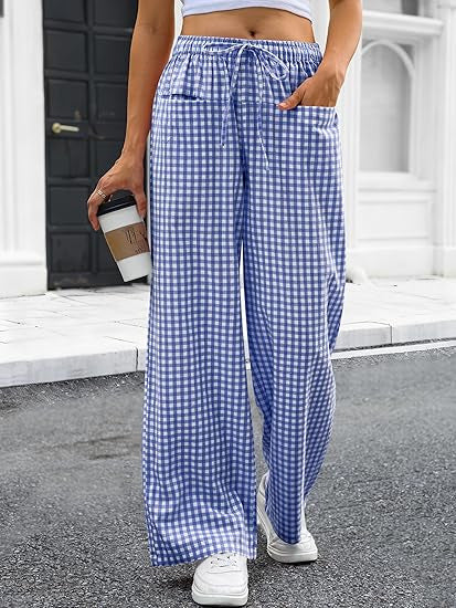 Damen luftige Karottenhose mit Kordelzug Drune