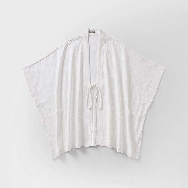 Damen Oversize Kimono-Cardigan mit Bindegürtel und Eingrifftaschen Drune