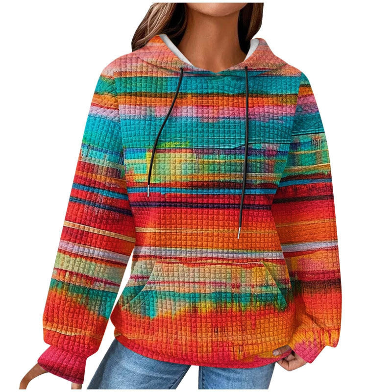 Damen Gemütlicher Kapuzenpullover mit Herzmotiv Drune