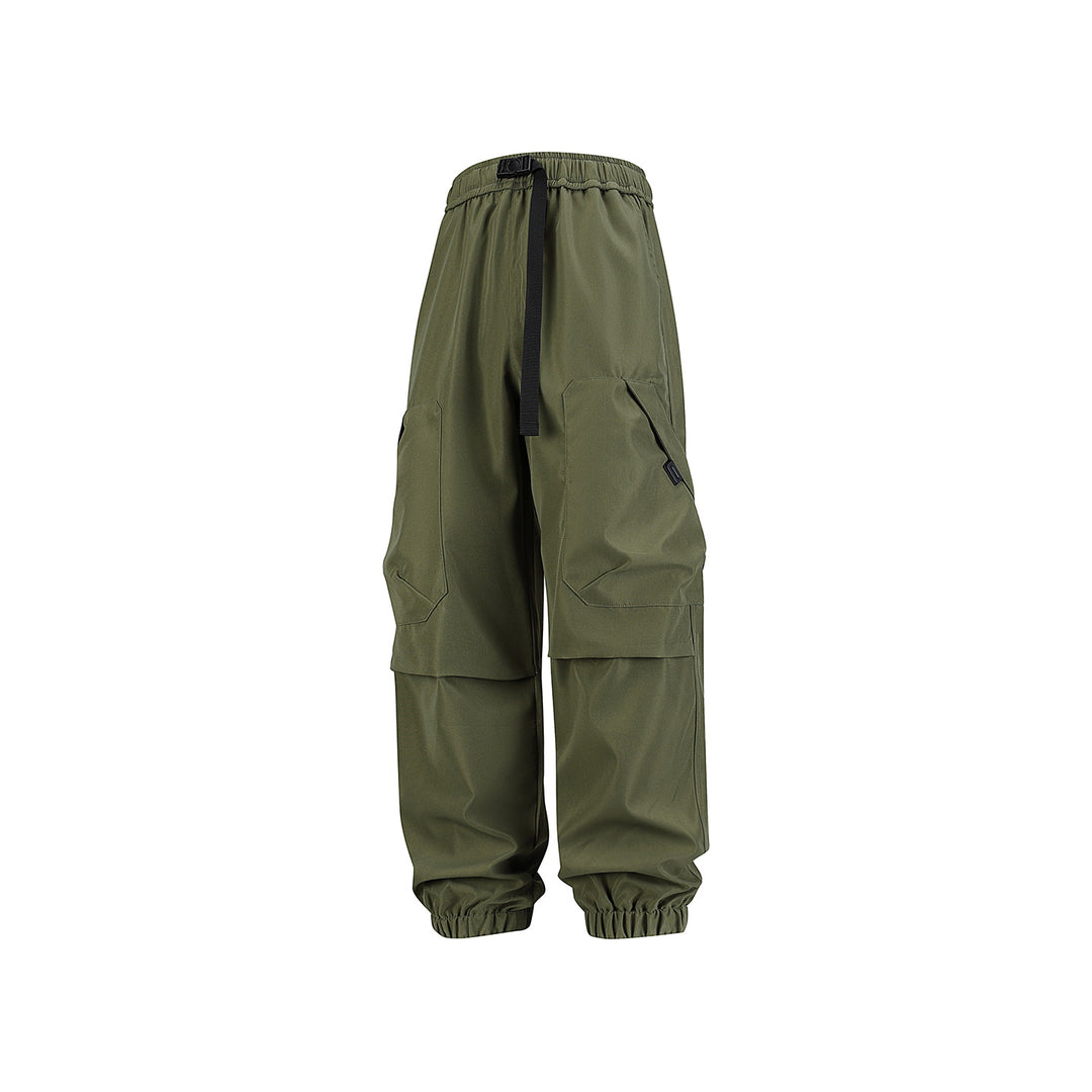 Herren Utility-Jogger-Cargohose mit elastischem Tunnelzugbund, großen Klappentaschen und gerippten Bündchen Drune