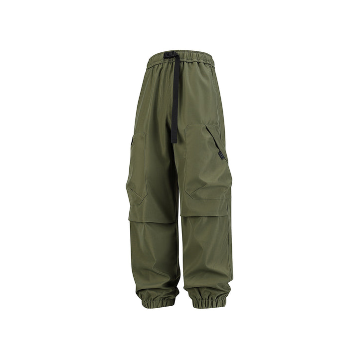 Herren Utility-Jogger-Cargohose mit elastischem Tunnelzugbund, großen Klappentaschen und gerippten Bündchen Drune