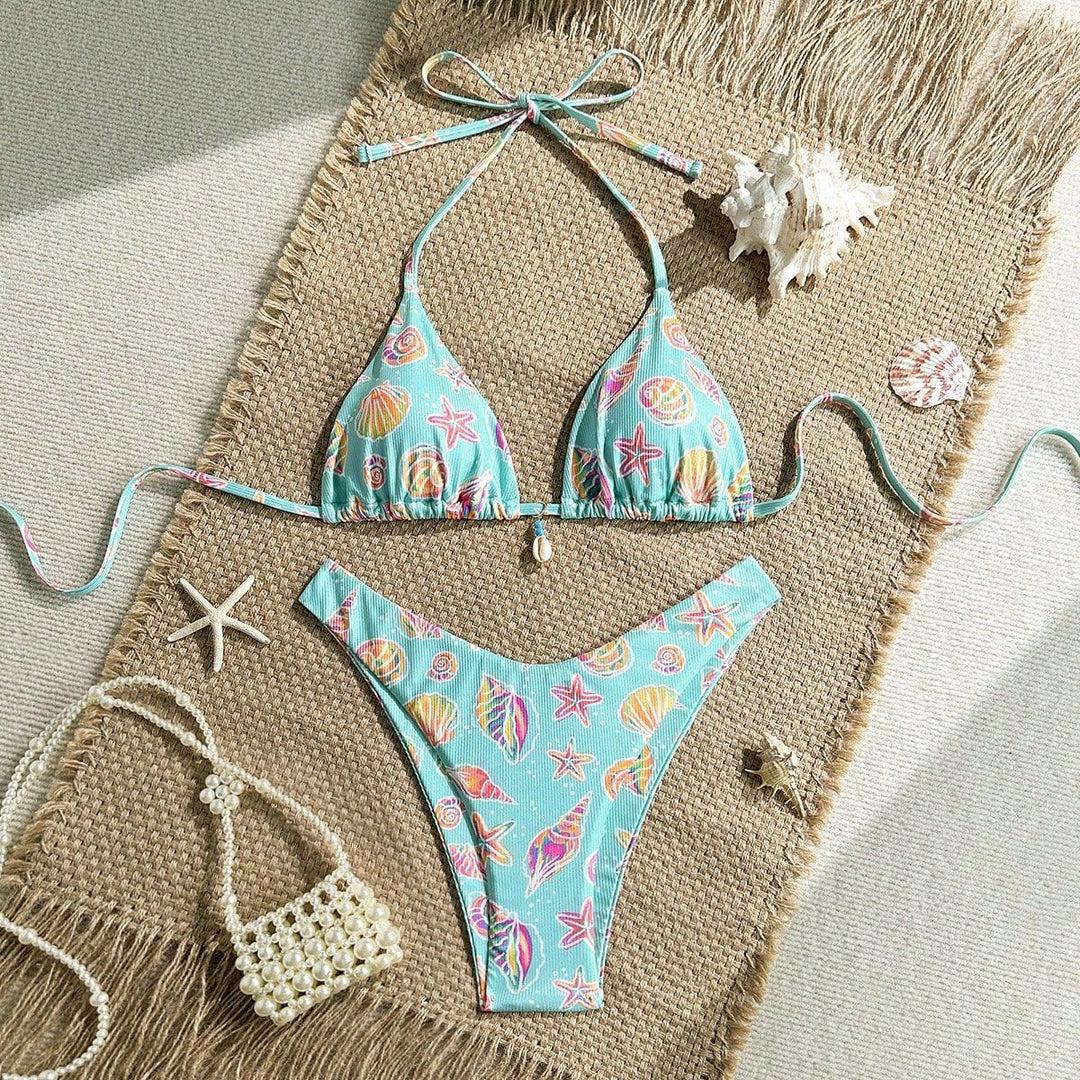 Damen Triangel-Bikini mit maritimen Verzierungen Drune