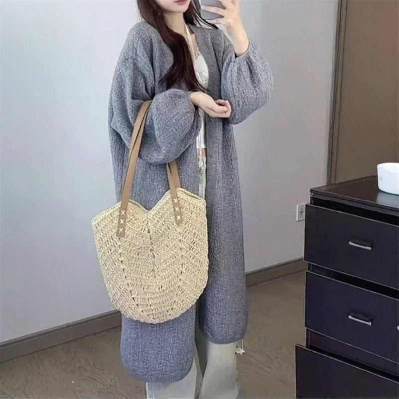 Damen Oversized Wohndress Drune