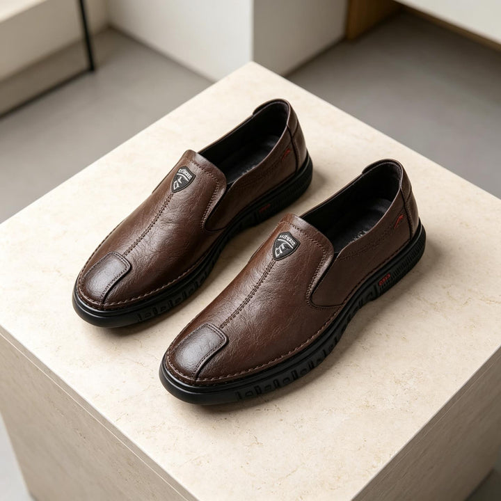Herren Elegante Leder Slipper Drune