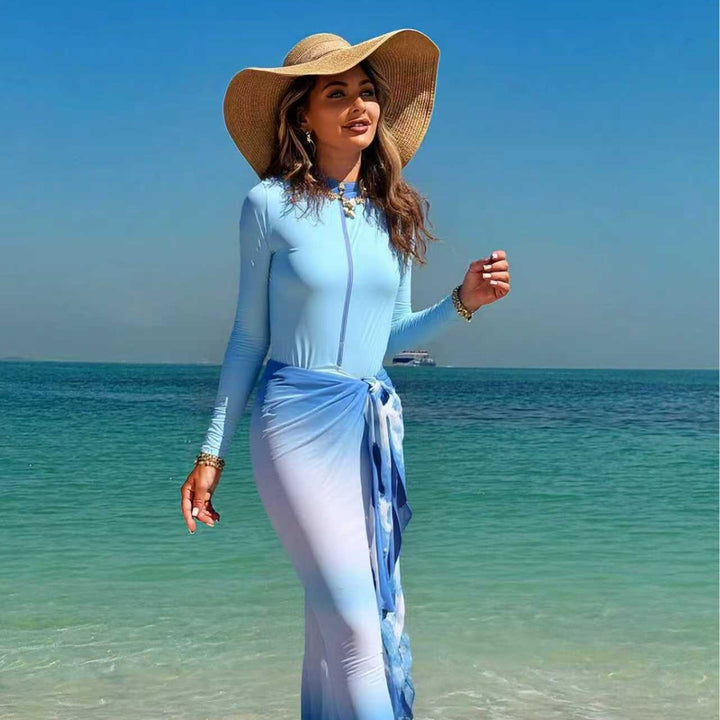 Damen Langärmliger Surfsuit mit Wickelrock Drune