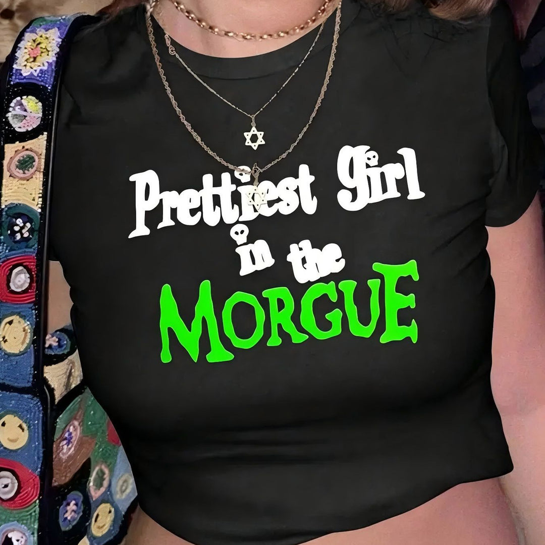 Damen Crop-T-Shirt mit witzigem Geburtstagsslogan und figurbetontem Schnitt Drune