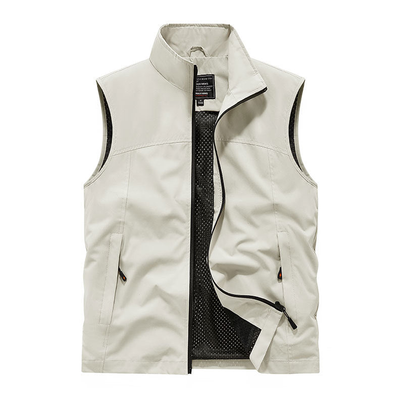 Herren Softshell-Weste mit Mesh-Innenfutter, windabweisend & Reißverschlusstaschen Drune