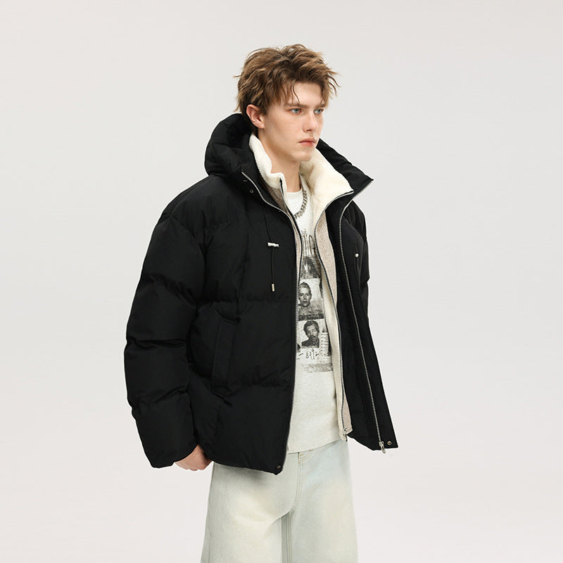 Damen Oversize-Steppjacke mit integriertem Fleece-Innenlayer und Kapuze Drune