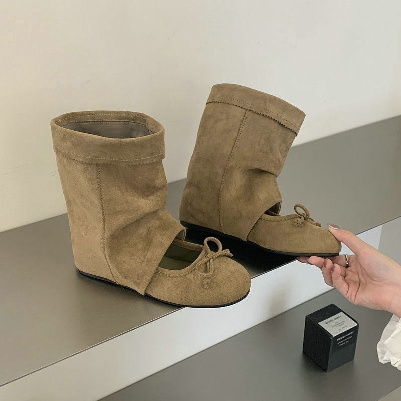 Damen Modische und bequeme Ballerina Boots Drune