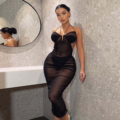 Damen Elegantes Wickelkleid mit raffiniertem Rückenausschnitt Drune