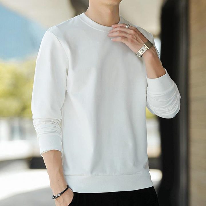 Herren Feines Baumwollmix‑Sweatshirt mit Rundhalsausschnitt und schmaler Passform Drune