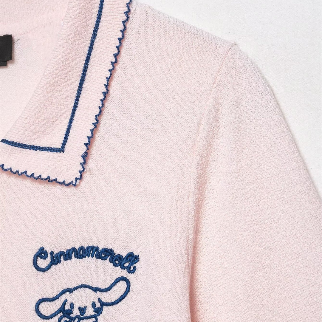 Damen Polo-Shirt mit feiner Struktur und gesticktem Motiv Drune