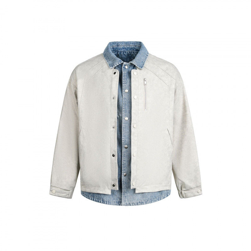 Herren Lagenjacke mit Velourslederoptik und integriertem Jeansfutter Drune