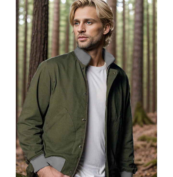 Herren leichte Steppjacke mit praktischen Seitentaschen und modernem Kragen Drune