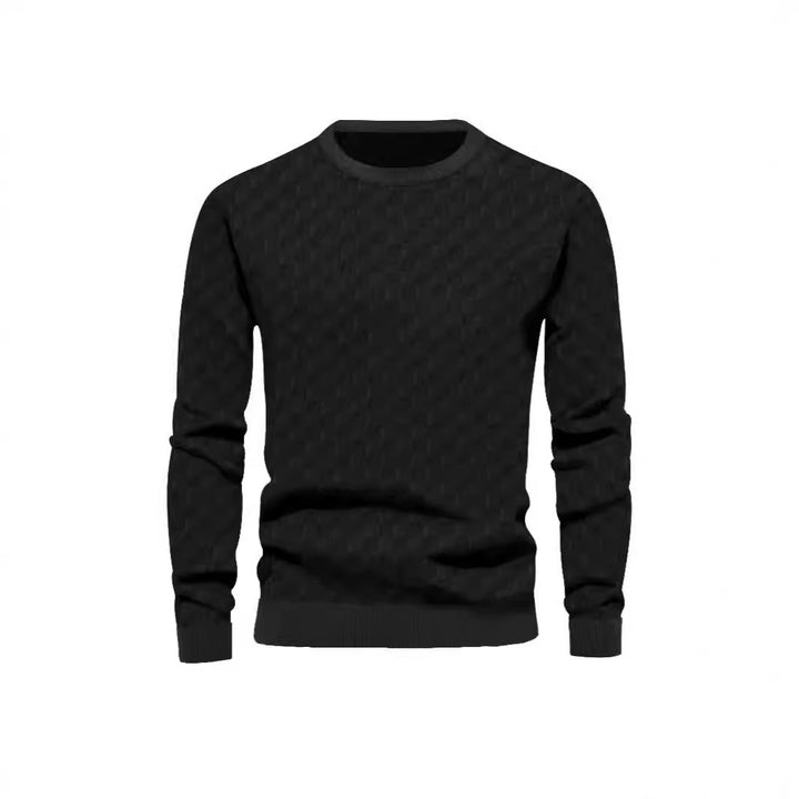 Herren bequemer Sweatshirt mit stilvollem Strukturdesign und elastischem Bündchen Drune