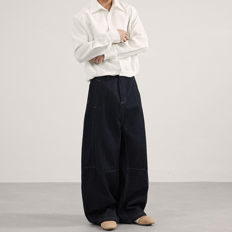 Herren Rohdenim Marlene-Baggy-Jeans mit tiefem Schritt und Kniepaneel-Details Drune