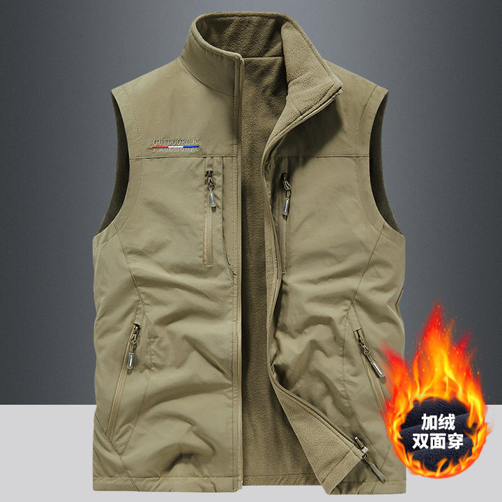 Herren Multifunktionale Outdoor-Utility‑Weste mit Mesh‑Innenfutter und zahlreichen Taschen Drune