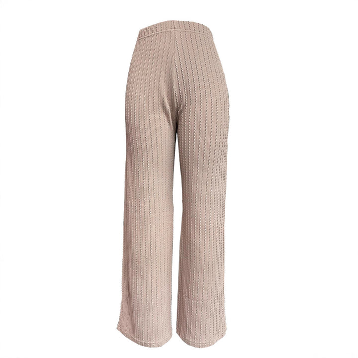 Damen Weitgeschnittene Strickhose mit raffiniertem Strukturmuster Drune