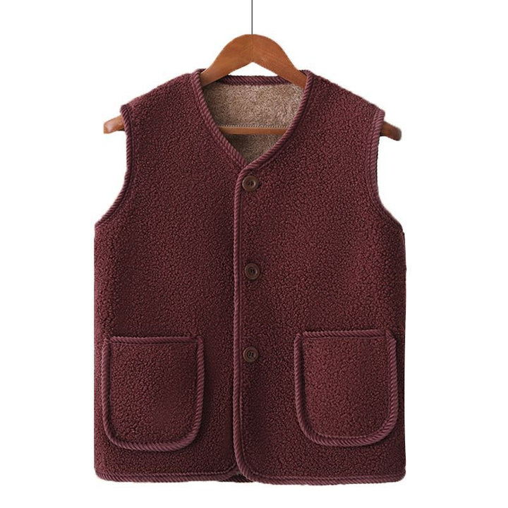 Damen Kuschelige Weste aus Teddyfleece Drune