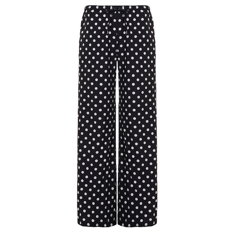 Damen Weite Hose im Polka-Punkte-Design Drune
