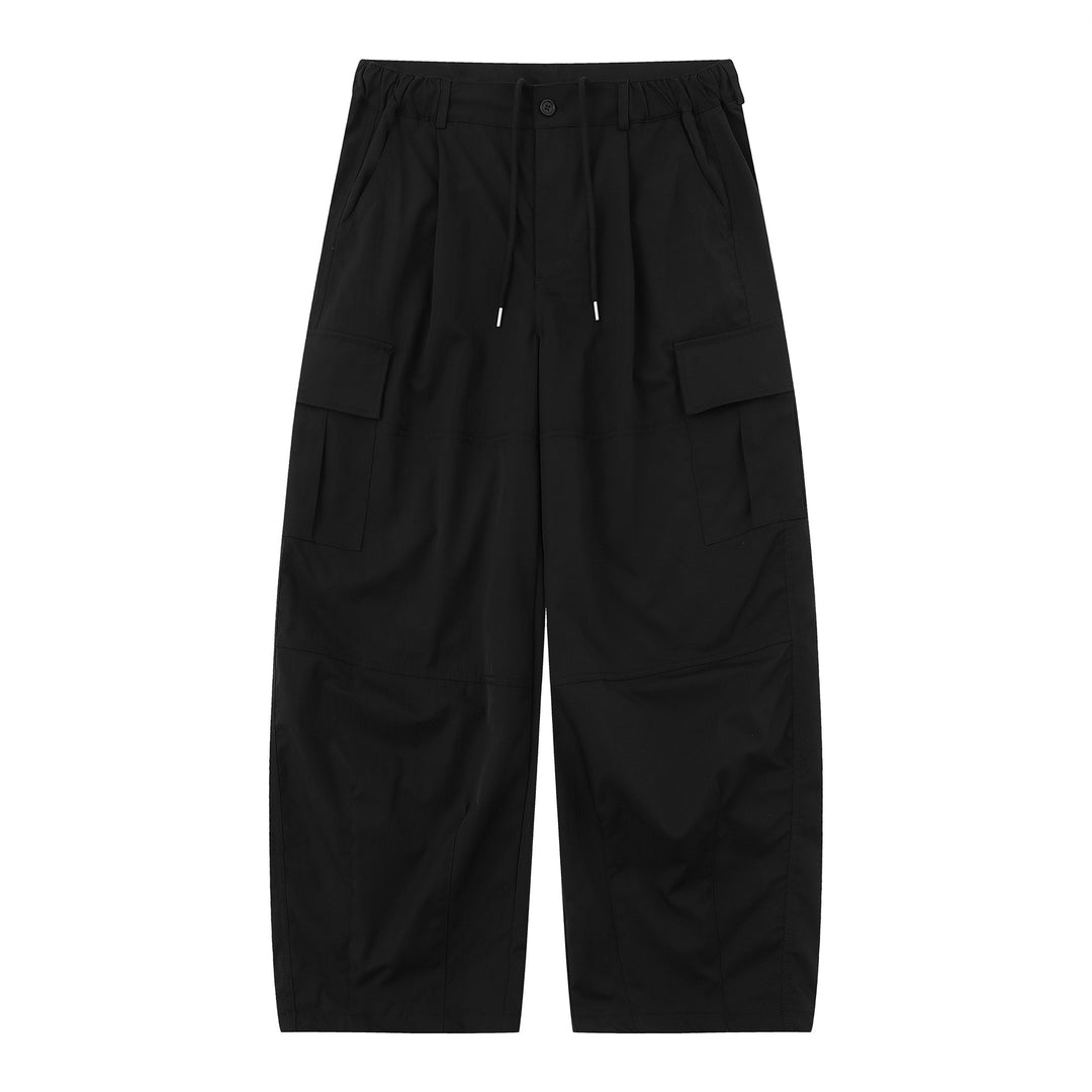 Herren Cargo-Caprihose mit elastischem Bund, Tunnelzug und Utility‑Taschen Drune