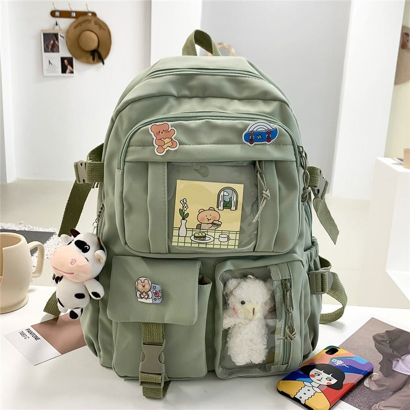 Damen Verspielt Mehrfach-Taschen Rucksack Drune