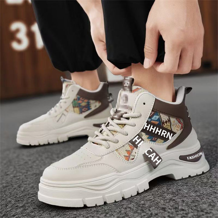 Herren Plateau-Sneaker mit Ethno-Gewebeeinsätzen Drune