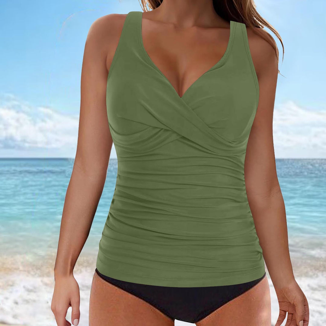 Damen Tankini-Oberteil mit raffiniertem Wickeldesign Drune