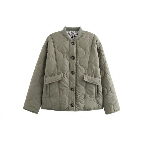 Damen gesteppte Oversize-Jacke mit praktischen Taschen und sportivem Design Drune