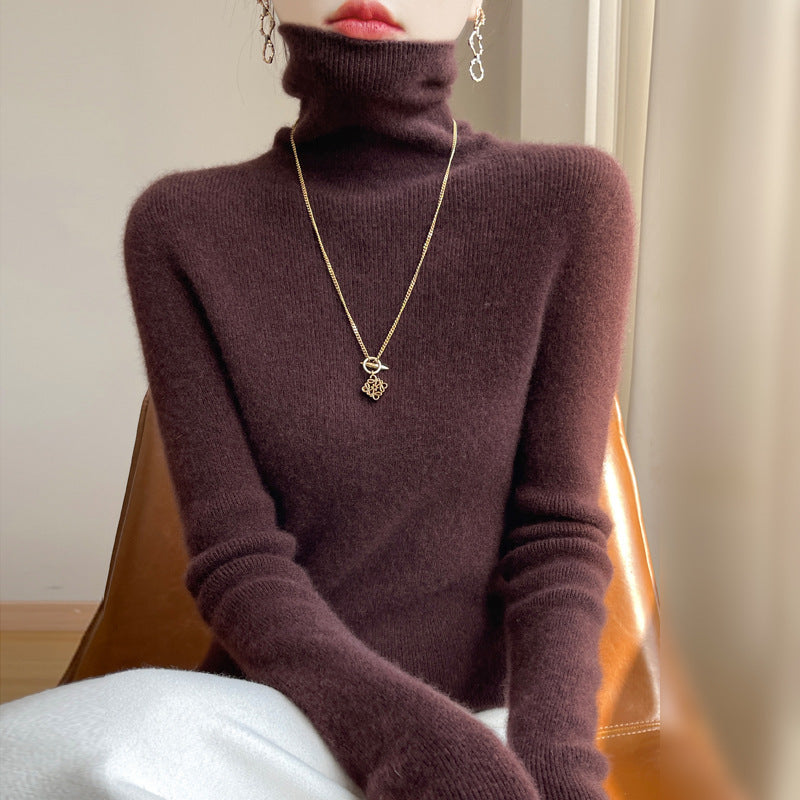 Damen Slim-Fit Rollkragenpullover aus weichem Angora-Mix Drune