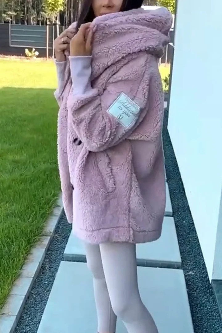 Damen Oversized Teddyjacke Drune
